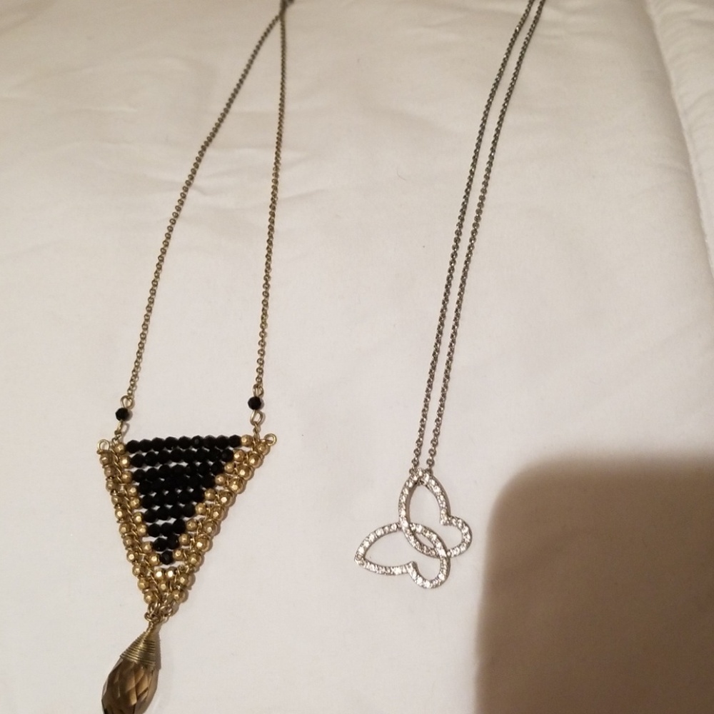 2 short cookie lee necklaces